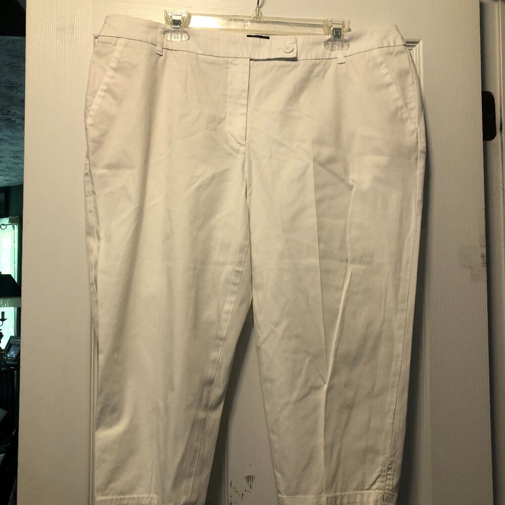TALBOTS women's petites white cotton pants size: 16WP